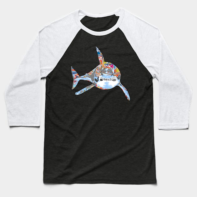 Graffiti shark Baseball T-Shirt by rlnielsen4